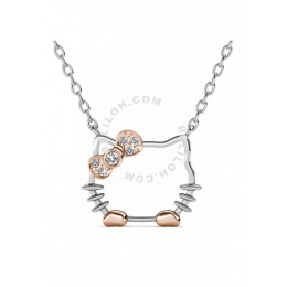 KRYSTAL COUTURE Hello Kitty Dual Tone Necklace Embellished with Swarovski crystals