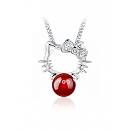 OBSESSION Hello Kitty Red Agate Necklace
