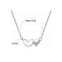 SUNRAIS Premium Silver S925 Silver Heart Necklace