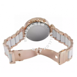 Michael Kors Women's Rose Gold Chrono Parker White Dial Watch MK5774
