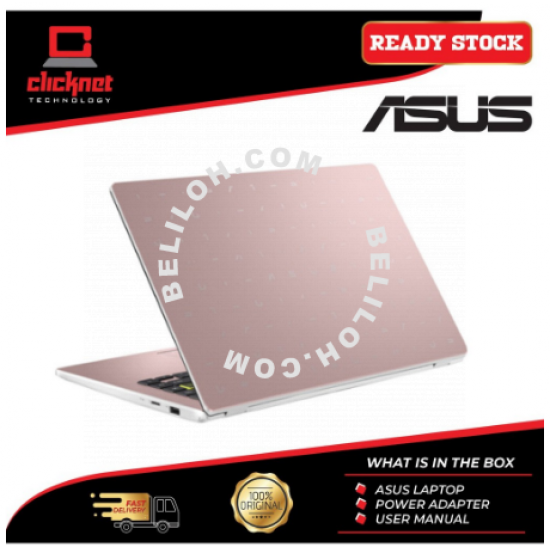ASUS LAPTOP Celeron E410M-ABV016TS/ ABV017TS/ ABV018TS (Celeron N4020, 4GB, 256GB SSD, Intel UHD, 14″ HD, W10-H&S)