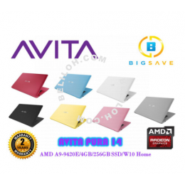 AVITA PURA 14 LAPTOP (AMD A9-9420E / 4GB / 256GB SSD / WIN10) (NS14A6MYD-441)(PRE-ORDER)