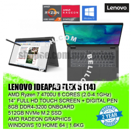 Lenovo IdeaPad Flex 5 14ARE05 Ryzen 7 8/16GB RAM 512GB/1TB SSD 14" Touch Screen + Pen (Graphite Grey)