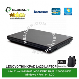 (Refurbished Notebook) Lenovo Thinkpad L420 Laptop / 14 inch / Intel Core i5