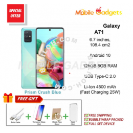 (READY STOCK & FREE SHIPPING) Samsung Galaxy A71 (8GB+128GB) Smartphone