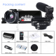Video Camera Camcorder WiFi FHD 1080P 30FPS 24MP YouTube Vlogging Camera 16X Digital Zoom 3.0” Touch Screen Digital Camera
