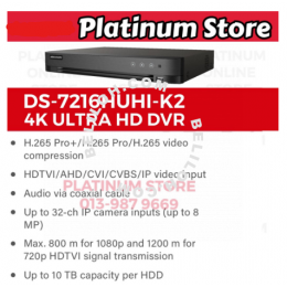 HIK HIKVISION 5MP Full Set 16-CHANNEL HD 4K 1920P CCTV 16CH DVR + Camera + Hard Disk + Power Supply + Cable + Connector